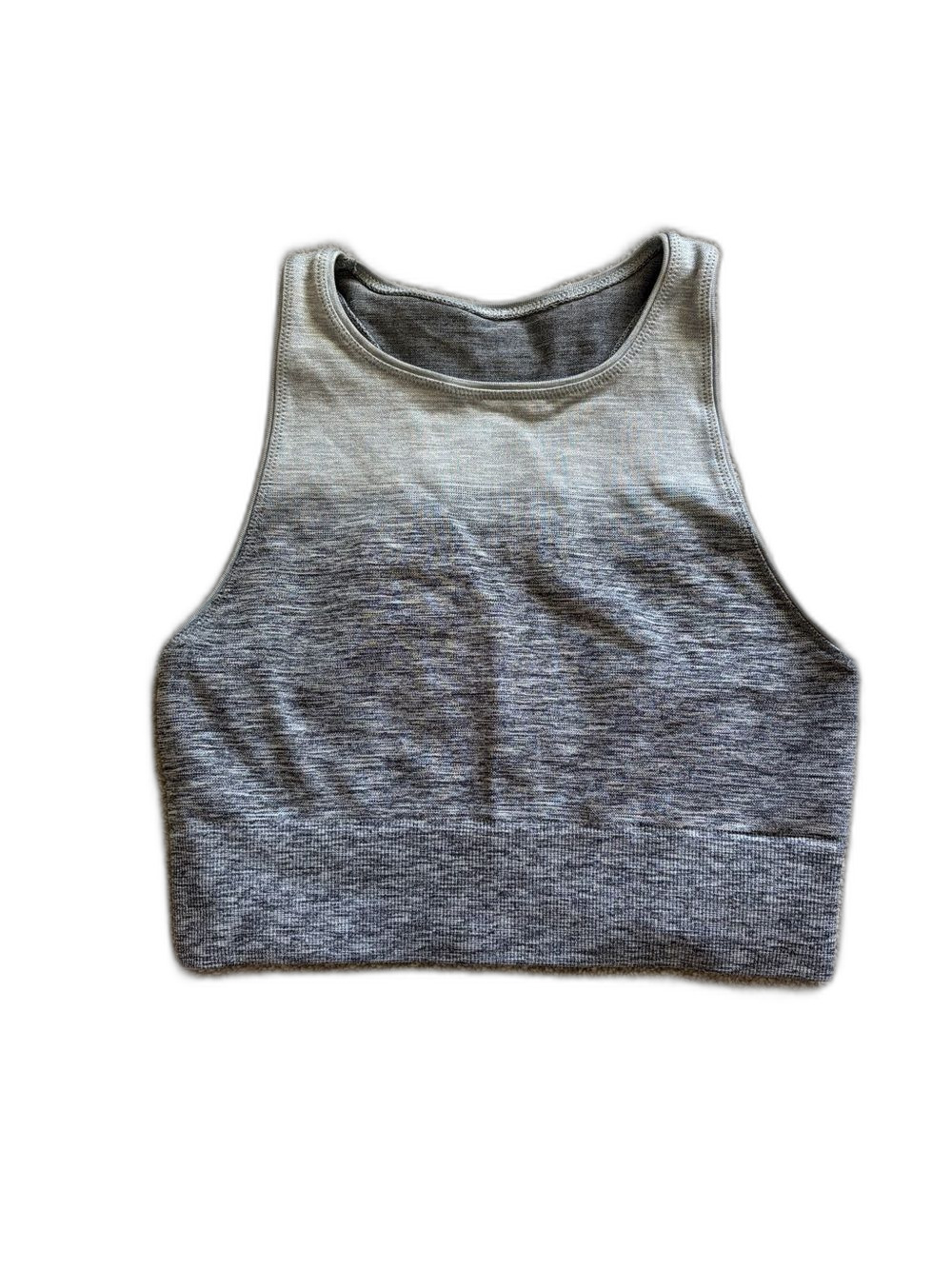 Lululemon Seamless Crop Tank – Gray Ombré / Space Dye - size 4
